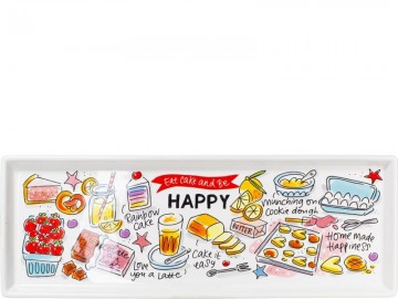 Happy cake plate