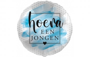 Hoera een jongen 18 45cm 2 stuks